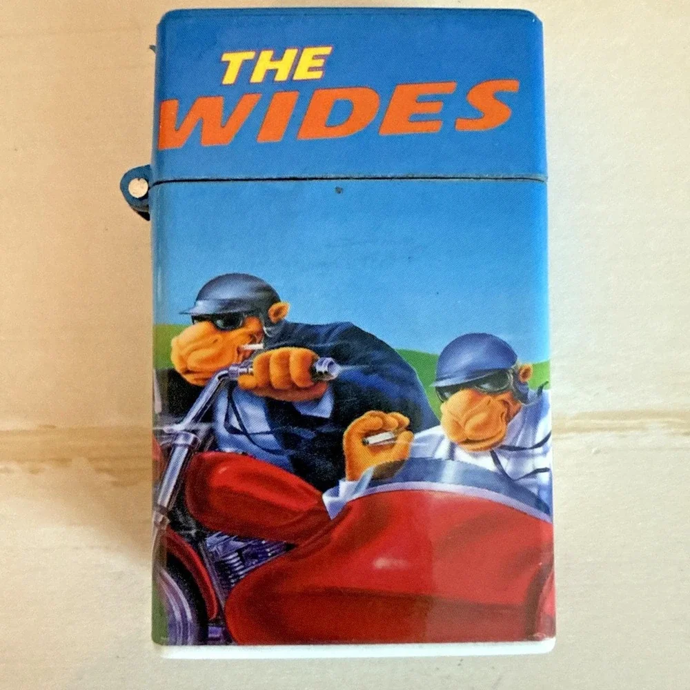 Vintage 1991 Camel Character Lighter The Wides Ride on the Wide Side Motorcycle